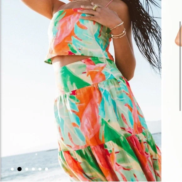 Colorful Tropical Two-Piece Set Large - Picture 3 of 5